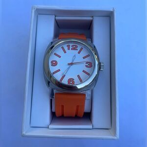 NWT Orange watch, silicone band